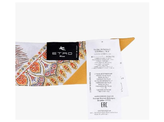Etro Sciarpa in seta paisley da donna con motivi floreali e pelliccia - vista 7