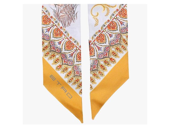 Etro Sciarpa in seta paisley da donna con motivi floreali e pelliccia - vista 8