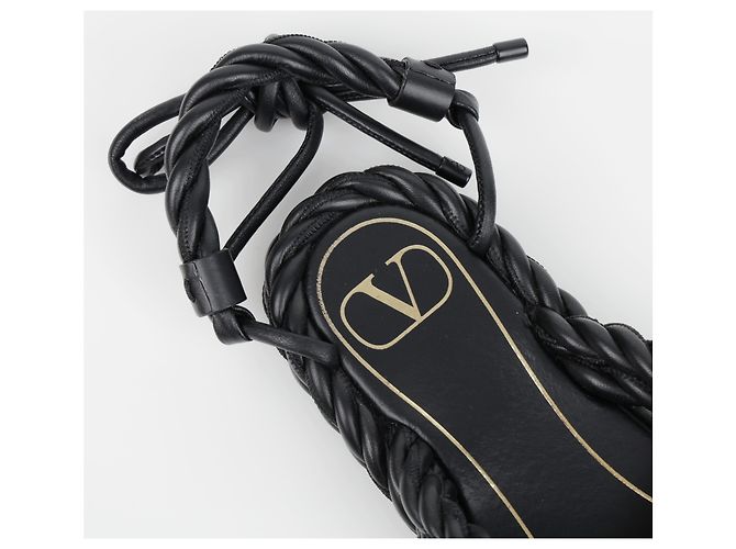 Sandali Rope Valentino in pelle marrone - vista 11