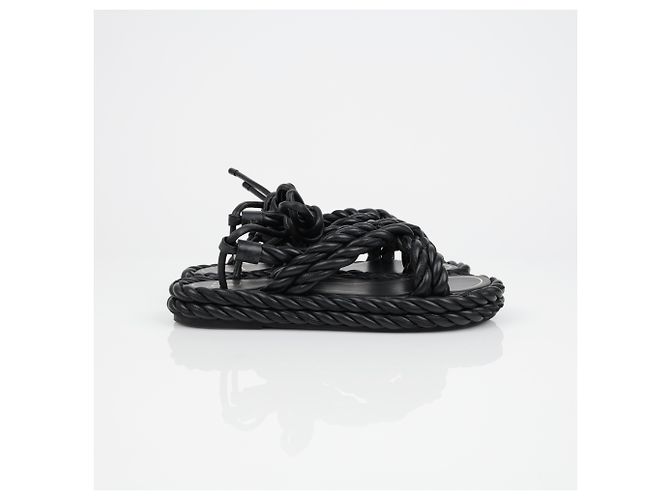 Sandali Rope Valentino in pelle marrone - vista 3