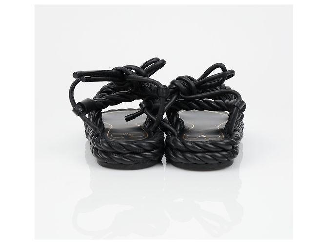Sandali Rope Valentino in pelle marrone - vista 5