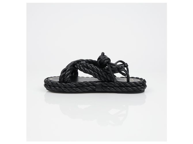 Sandali Rope Valentino in pelle marrone - vista 8