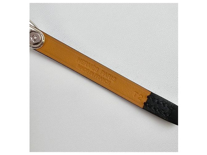 Hermès Mini Bracelet Leather Bracelet Noir - vista 12
