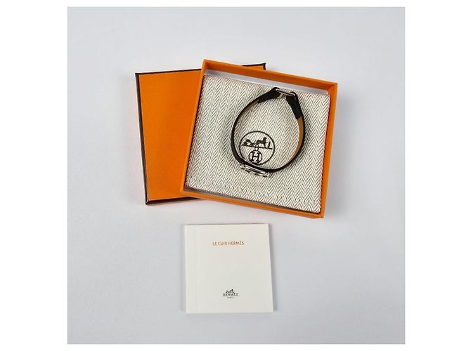 Hermès Mini Bracelet Leather Bracelet Noir - vista 13