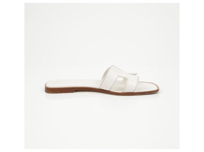 Hermès Sandali Oran in vitello White - vista 12