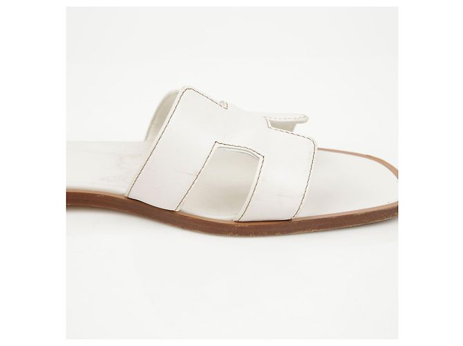 Hermès Sandali Oran in vitello White - vista 13