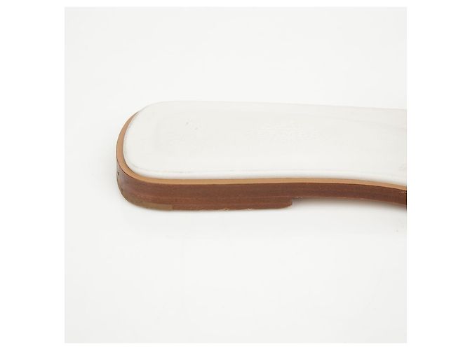 Hermès Sandali Oran in vitello White - vista 14