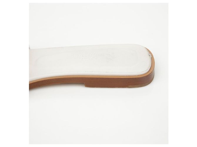 Hermès Sandali Oran in vitello White - vista 17