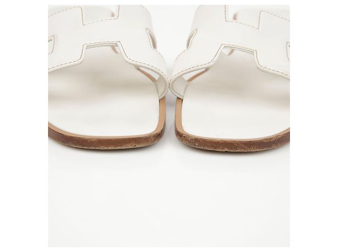 Hermès Sandali Oran in vitello White - vista 6