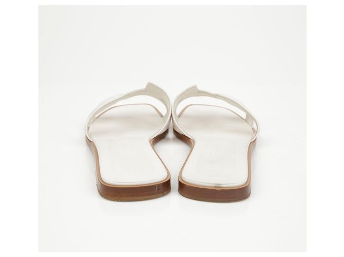 Hermès Sandali Oran in vitello White - vista 9