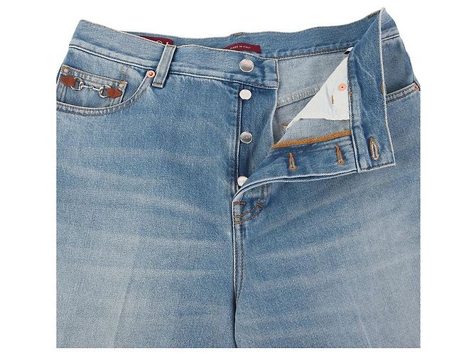 Gucci Horsebit Wide Denim Hose - Ansicht 3