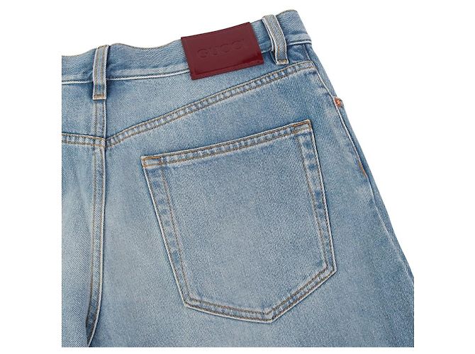 Gucci Horsebit Wide Denim Hose - Ansicht 5