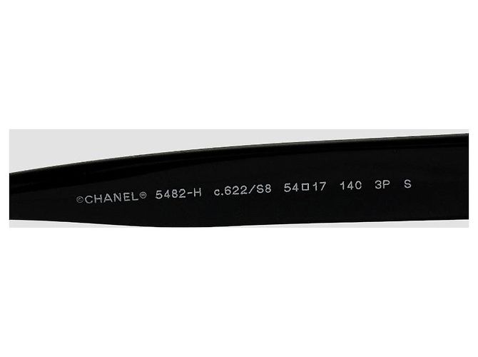 Chanel Gafas de sol polarizadas Triple Pearl Black Logo - vista 22