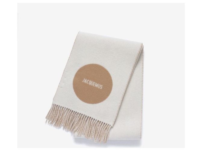 Jacquemus Sciarpa in jacquard con logo e frange - vista 5