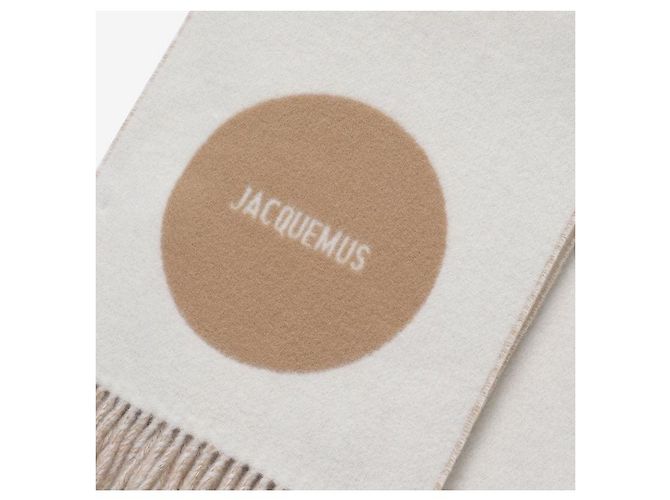 Jacquemus Sciarpa in jacquard con logo e frange - vista 7