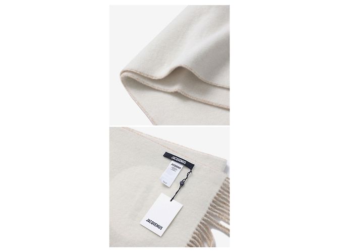 Jacquemus Sciarpa in jacquard con logo e frange - vista 9