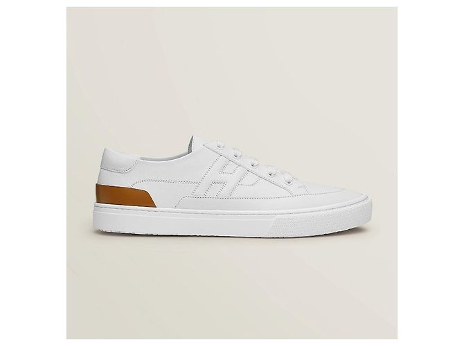 Hermès Sneakers Deep da uomo White Gold - vista 3