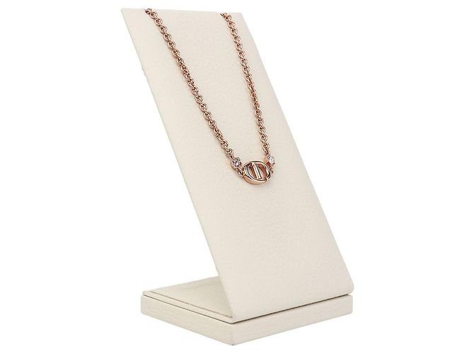 Dior Rose Gold CD Crystal Navy Halskette - Ansicht 2