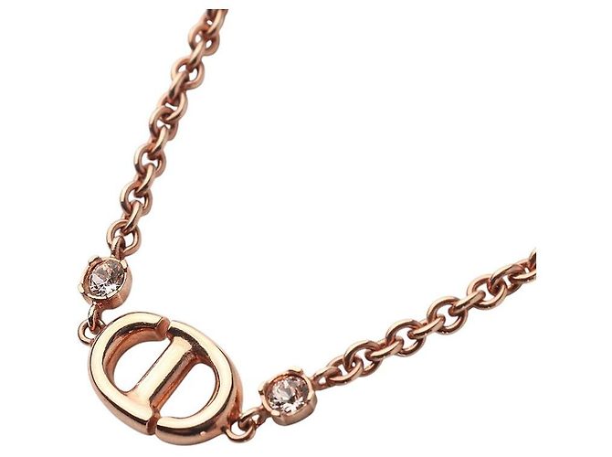 Dior Rose Gold CD Crystal Navy Halskette - Ansicht 4