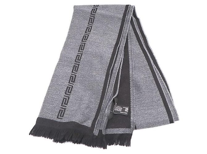 Sciarpa Medusa in lana Versace Nero Grigio - vista 2
