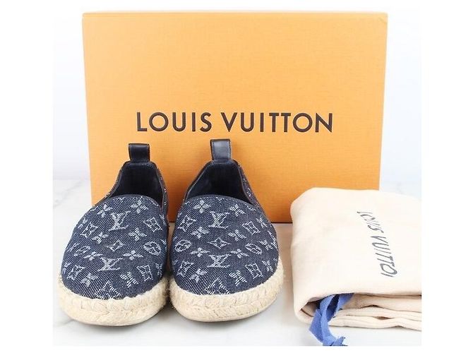Louis Vuitton Espadrillas in Denim Monogram Blu - vista 2