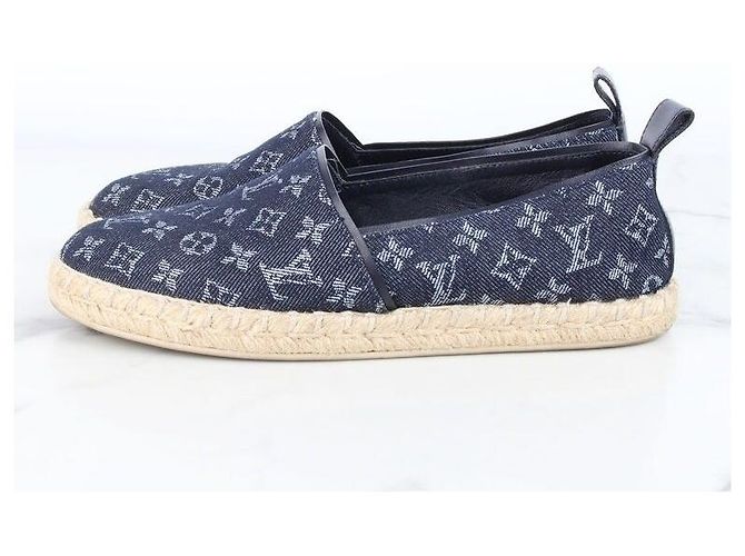 Louis Vuitton Espadrillas in Denim Monogram Blu - vista 3