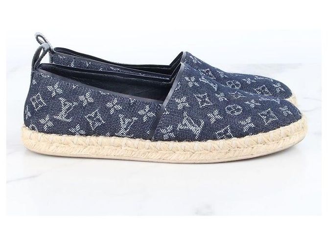 Louis Vuitton Espadrillas in Denim Monogram Blu - vista 4