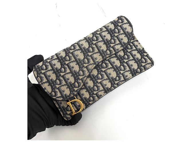 Dior Oblique Saddle Zip Long Wallet - view 4