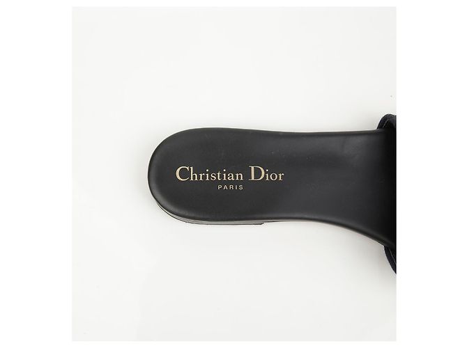 Dior Mules in cotone ricamate da donna Deep Blue - vista 11