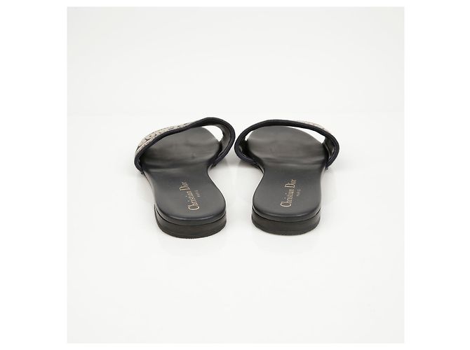 Dior Mules in cotone ricamate da donna Deep Blue - vista 6