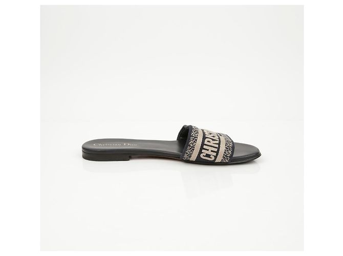 Dior Mules in cotone ricamate da donna Deep Blue - vista 7