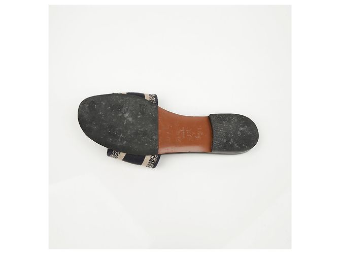 Dior Mules in cotone ricamate da donna Deep Blue - vista 9