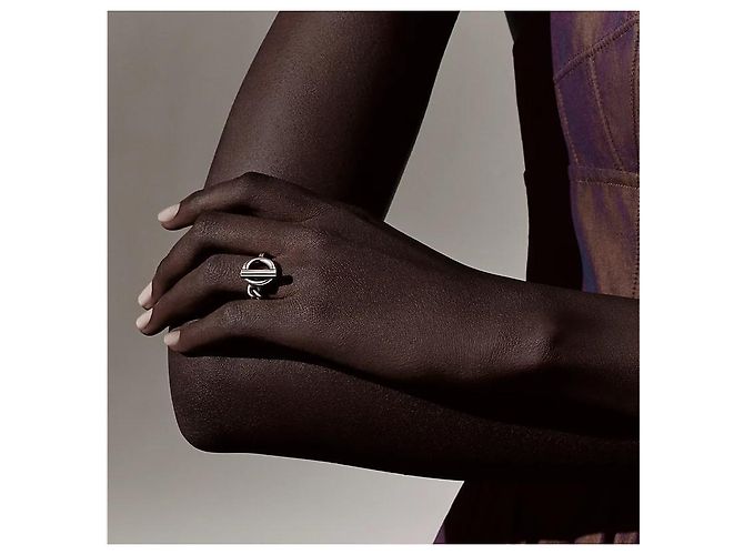 Hermès Anillo de plata para mujer Croisette Small Model - vista 3