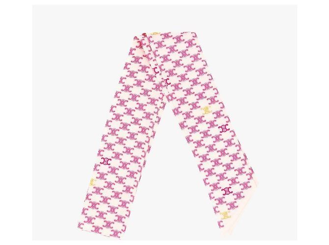 Céline Pañuelo skinny de seda con estampado Triomphe - vista 5