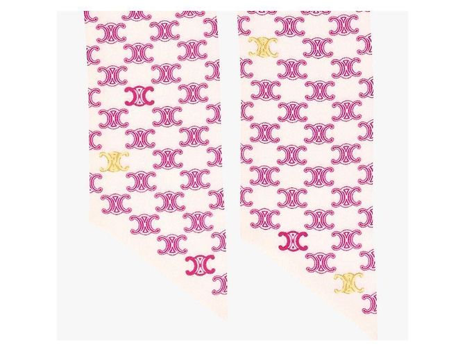 Céline Pañuelo skinny de seda con estampado Triomphe - vista 8