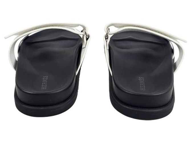 Hermès Sandali Chypre Pantofole da Donna Blanc - vista 12