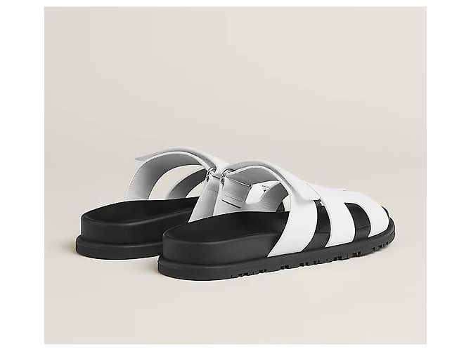 Hermès Sandali Chypre Pantofole da Donna Blanc - vista 5