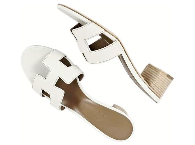 Hermès Sandali ciabatte Oasis da donna Blanc - vista 10