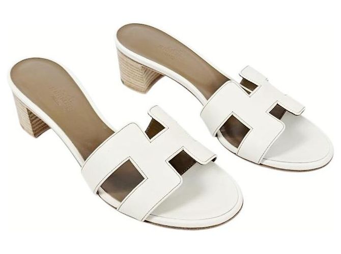 Hermès Sandali ciabatte Oasis da donna Blanc - vista 8