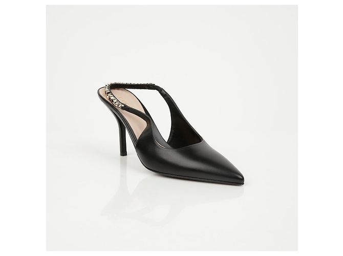 Gucci Slingback Pumps aus schwarzem Leder - Ansicht 2