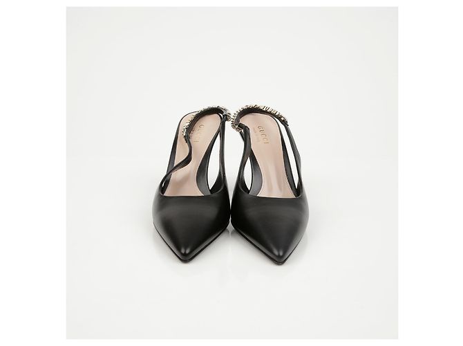 Gucci Slingback Pumps aus schwarzem Leder - Ansicht 4