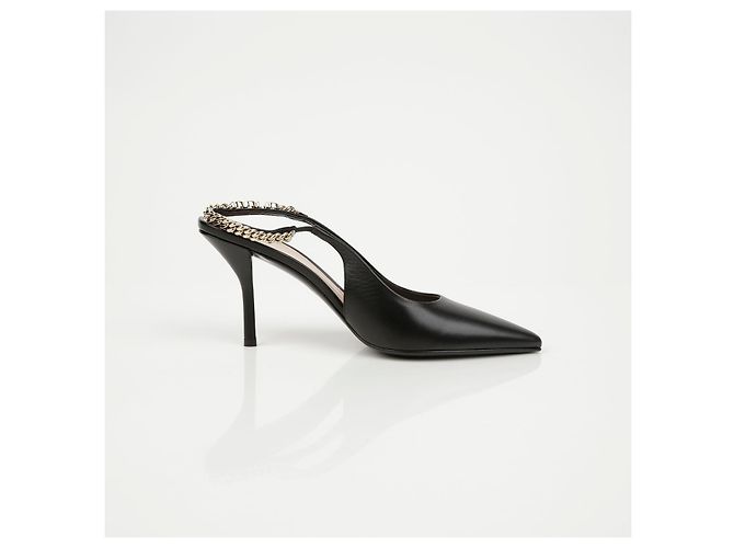 Gucci Slingback Pumps aus schwarzem Leder - Ansicht 7