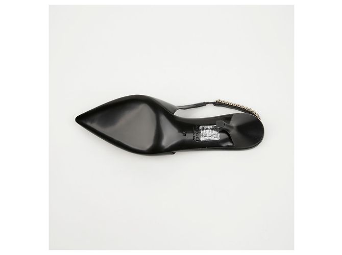 Gucci Slingback Pumps aus schwarzem Leder - Ansicht 9