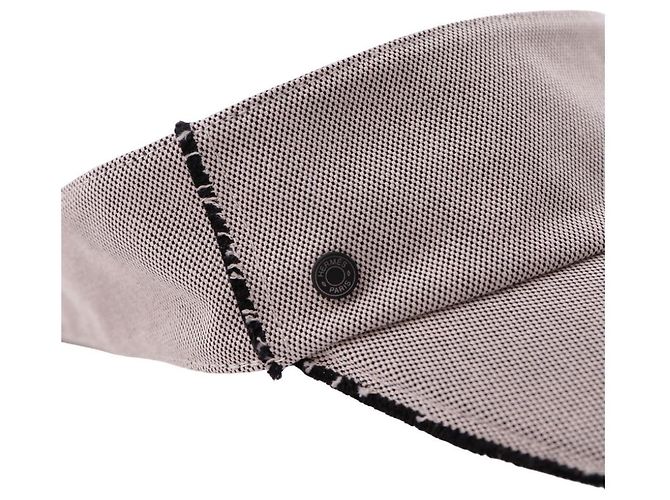 Visera Hermès Effrangee Negra de Algodón - vista 10