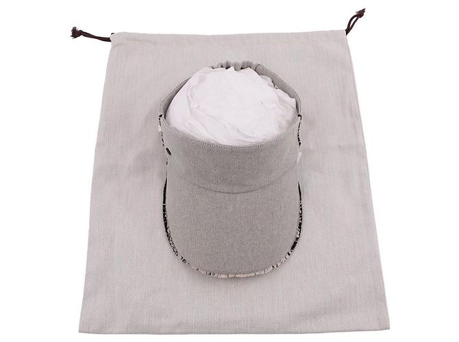 Visera Hermès Effrangee Negra de Algodón - vista 11