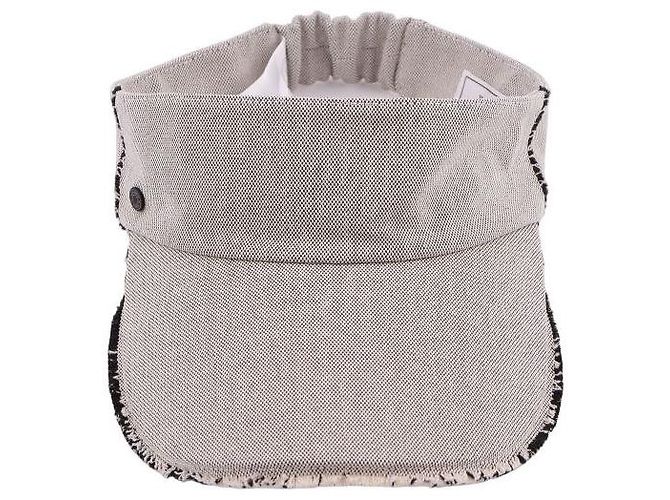 Visera Hermès Effrangee Negra de Algodón - vista 12
