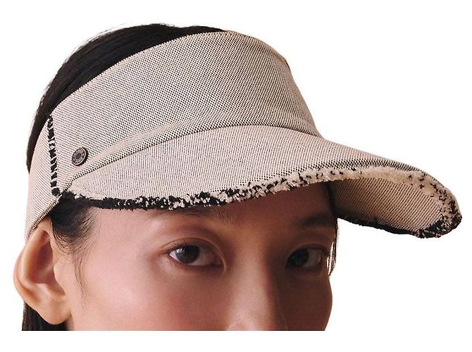 Visera Hermès Effrangee Negra de Algodón - vista 2