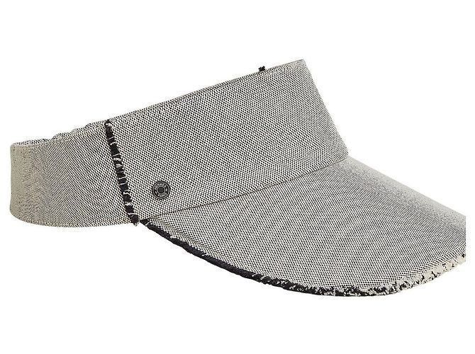 Visera Hermès Effrangee Negra de Algodón - vista 4