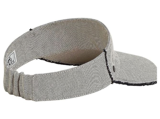 Visera Hermès Effrangee Negra de Algodón - vista 5