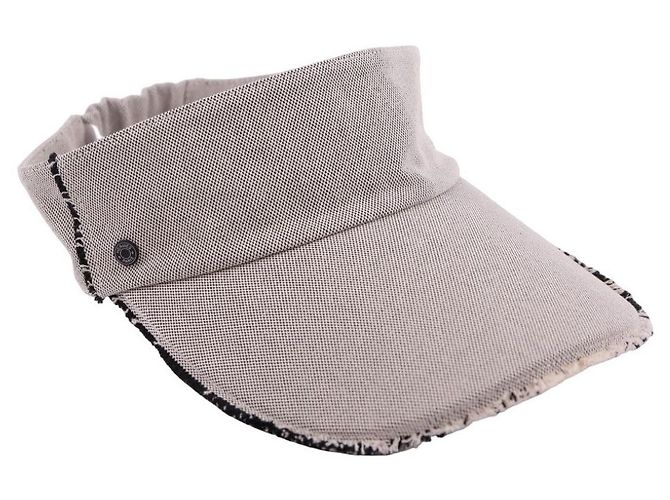Visera Hermès Effrangee Negra de Algodón - vista 8